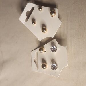 Fashion jewelry 4 pair studs